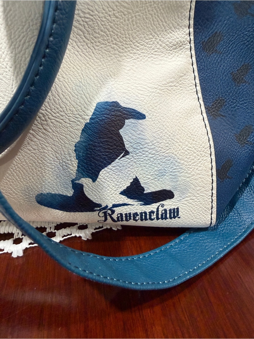 Loungefly Blue and White Ravenclaw Satchel Bag - Picture 4 of 16